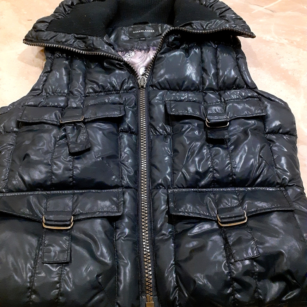 Black women vest sz med